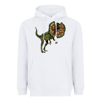 White Dilophosaurus Heavyweight Hoodie - LillyAllenDesigns