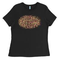 Black Leopard Pattern Ladies Tee - RanaPortraitStore