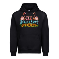Black be flamezing flamingo Urban Hoodie - BarkalooDesign