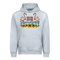 Heather Grey be flamezing flamingo Urban Hoodie - BarkalooDesign