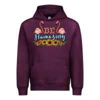 Mauve Wine be flamezing flamingo Urban Hoodie - BarkalooDesign