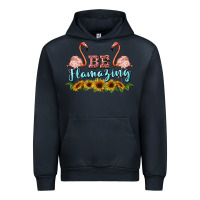 Navy be flamezing flamingo Urban Hoodie - BarkalooDesign