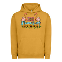 Pigment Peanut Butter be flamezing flamingo Urban Hoodie - BarkalooDesign