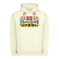 Pigment Pistachio be flamezing flamingo Urban Hoodie - BarkalooDesign