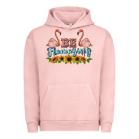 Pigment Salmon be flamezing flamingo Urban Hoodie - BarkalooDesign