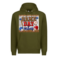 Army Green game day vibes tumbler Premium Hoodie - BundleAndBundleShop