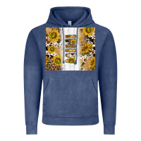 Vintage Denim western mother's day mini with cowhide and sunflowers tumbler tbs Vintage Hoodie - TumblerDesignByShophia