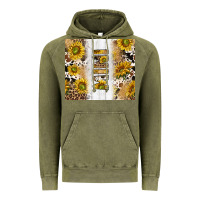 Vintage Olive western mother's day mini with cowhide and sunflowers tumbler tbs Vintage Hoodie - TumblerDesignByShophia
