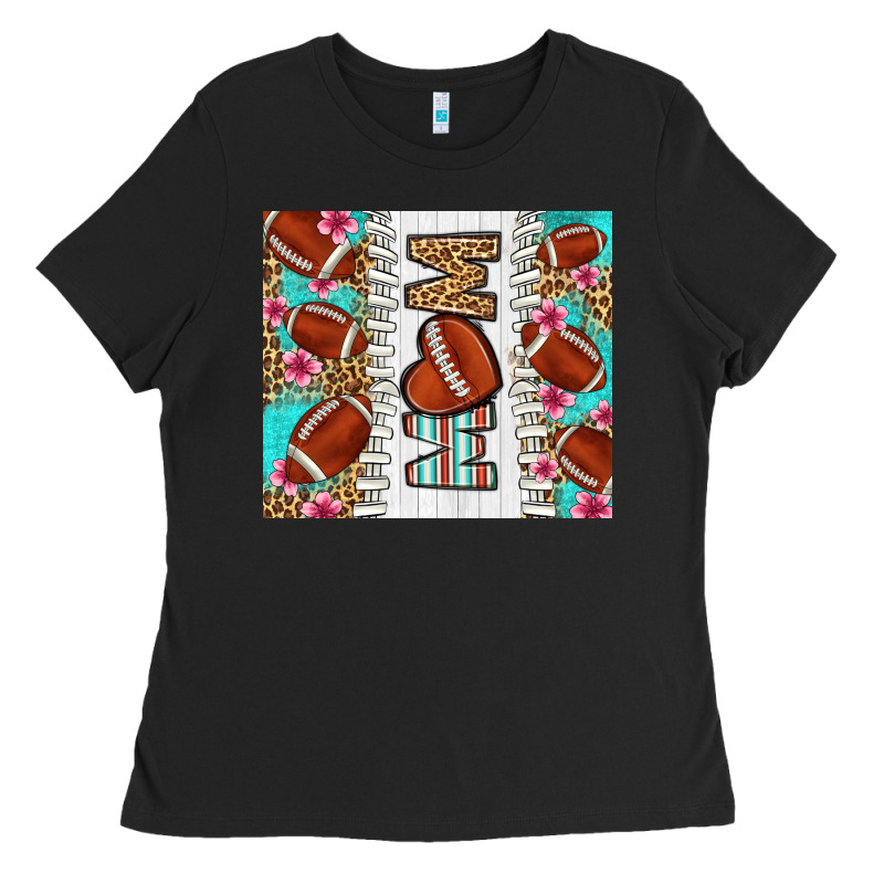 American Football Mom Ladies Tee by LillyAllenDesigns | Teevron