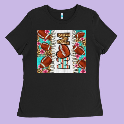 American Football Mom Ladies Tee Designed By Lillyallendesigns