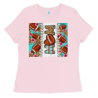Bubblegum Pink american football mom Ladies Tee - LillyAllenDesigns