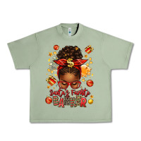 Oil Green santa favorite banker afro messy bun Urban Heavy Tee - texasbilliewilder