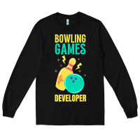 Black Bowling Games Developer Long Sleeve Tee - lanVoArt
