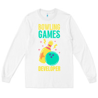 White Bowling Games Developer Long Sleeve Tee - lanVoArt