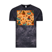 Cloud Black Fall Pumpkins Autumn Coffee Vintage Tee - texasbilliewilder