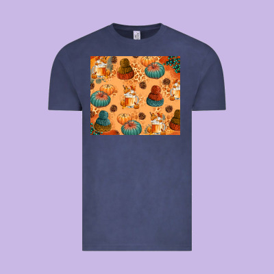 Fall Pumpkins Autumn Coffee Vintage Tee Designed By Texasbilliewilder
