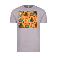 Vintage Zinc Fall Pumpkins Autumn Coffee Vintage Tee - texasbilliewilder