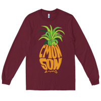 Burgundy vintage psych pineapple of gus c'mon son! crazy lover gift t shirt Long Sleeve Tee - lanVoArt