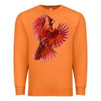 Carrot Flying Northern Cardinal Bird Premium Sweatshirt - LillyAllenDesigns