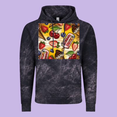 Summer Ice Cream With Fruits Vintage Hoodie Designed By Tumblerdesignbyshophia