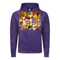 Cloud Purple summer ice cream with fruits Vintage Hoodie - TumblerDesignByShophia