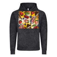 Vintage Black summer ice cream with fruits Vintage Hoodie - TumblerDesignByShophia