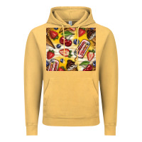 Vintage Mustard summer ice cream with fruits Vintage Hoodie - TumblerDesignByShophia