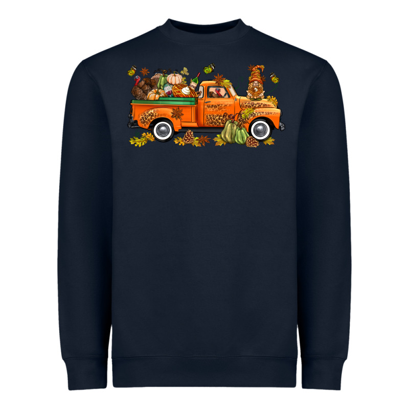 Thanksgiving Truck With Gnome Bbs Heavyweight Sweatshirt by BundleAndBundleShop | Teevron