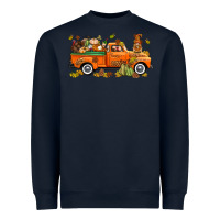 Navy thanksgiving truck with gnome bbs Heavyweight Sweatshirt - BundleAndBundleShop