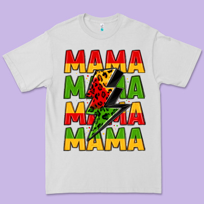 Mama Lightning Bolt Juneteenth Premium Tee Designed By Lillyallendesigns