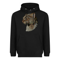 Black Jaguarundi Head Heavyweight Hoodie - LillyAllenDesigns