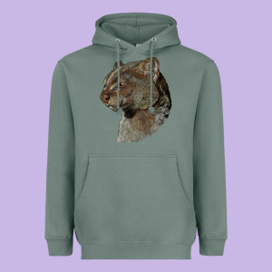 Jaguarundi Head Heavyweight Hoodie Designed By Lillyallendesigns