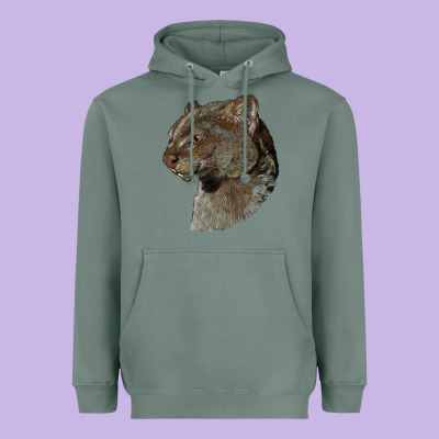 Jaguarundi Head Heavyweight Hoodie Designed By Lillyallendesigns