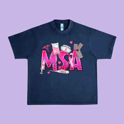 Breast Cancer Msa Medical Support Assistant Urban Heavy Tee Designed By Texasbilliewilder
