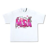 White breast cancer msa medical support assistant Urban Heavy Tee - texasbilliewilder