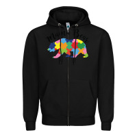 Black mama bear Zipper Hoodie - CowhideDigitalArt