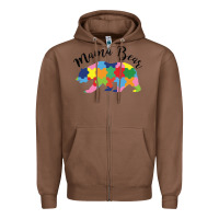Chestnut mama bear Zipper Hoodie - CowhideDigitalArt