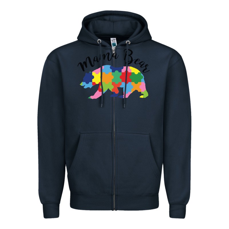 Mama Bear Zipper Hoodie by CowhideDigitalArt | Teevron