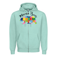Seafoam mama bear Zipper Hoodie - CowhideDigitalArt
