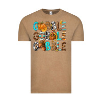 Vintage Coffee Gobble Gobble Gobble with Turkey Vintage Tee - texasbilliewilder
