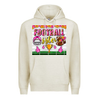 Oatmeal Heather football sister tumbler Premium Hoodie - BundleAndBundleShop
