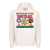 Pale Pink football sister tumbler Premium Hoodie - BundleAndBundleShop