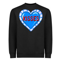 Black valentine's day hearts Heavyweight Sweatshirt - FaDigitalArtStudio