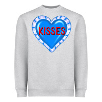 Heather Grey valentine's day hearts Heavyweight Sweatshirt - FaDigitalArtStudio