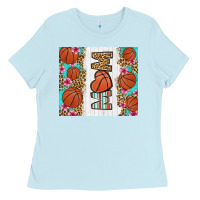 Baby Blue basketball mom Ladies Tee - LillyAllenDesigns