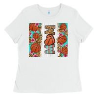 White basketball mom Ladies Tee - LillyAllenDesigns