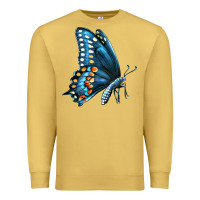Antique Gold Black Shallowtail Premium Sweatshirt - LillyAllenDesigns