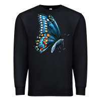 Black Black Shallowtail Premium Sweatshirt - LillyAllenDesigns