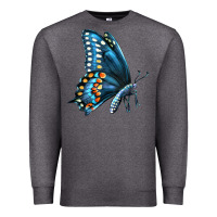 Charcoal Heather Black Shallowtail Premium Sweatshirt - LillyAllenDesigns