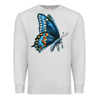 Dove Grey Black Shallowtail Premium Sweatshirt - LillyAllenDesigns